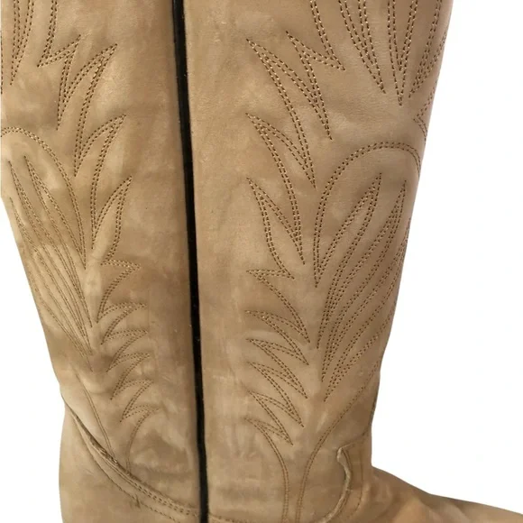Steve Madden Lonestar Western Boot Size 7 Tan Leather cowboy Pointed Toe West - Picture 9 of 9